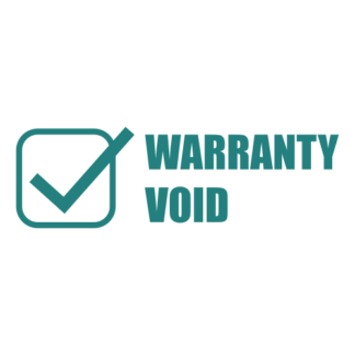 Warranty Void Decal (Turquoise)
